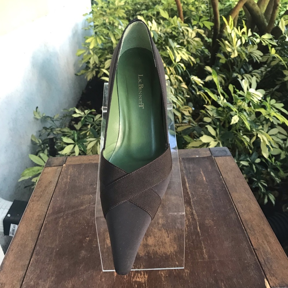 L.K Bennett Canvas Leather Pump